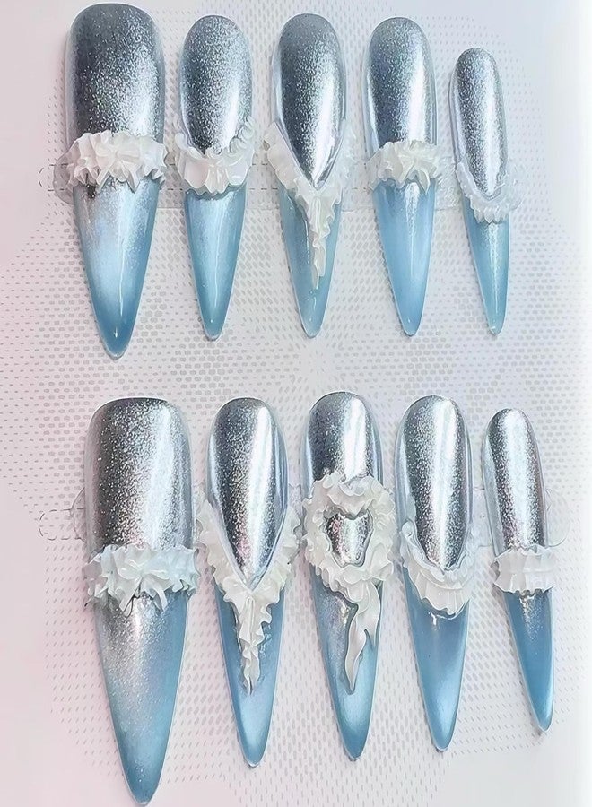 BHCCXZ 3D Ruffle Gel Nail Art Mold Arts Resin Ruffled Lace Molds for Accessories Supplies Flounce Silicone Tools Grace Nails Style - Image 5